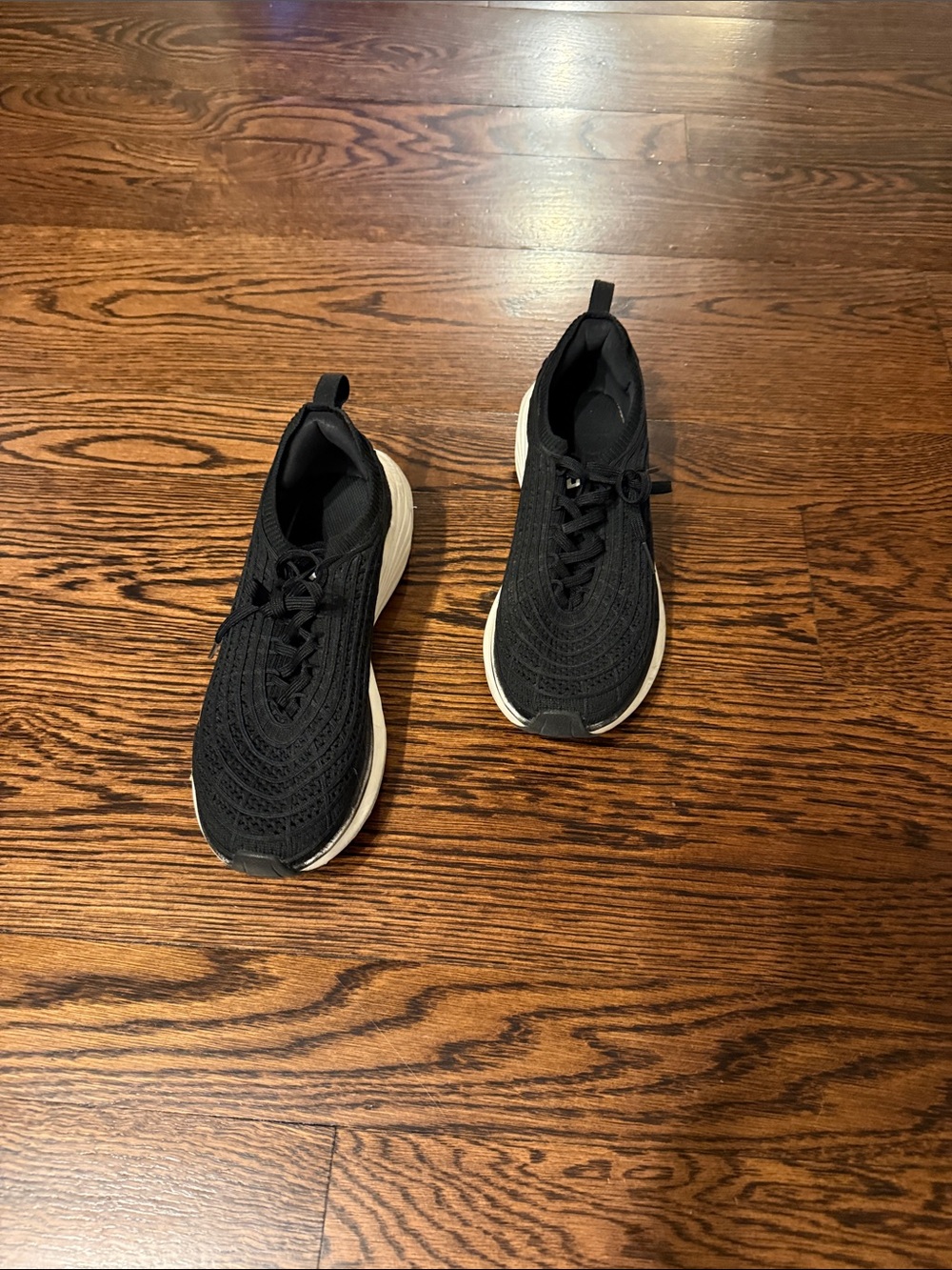 APL Black Knit Athletic Sneakers with White Sole